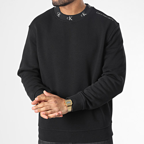 Sweat Crewneck Logo Jacquard 1901 Noir