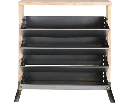 Verhoogd bed verticaal bed bellissa Inalto M4 100 x 32 x 100 cm zilver