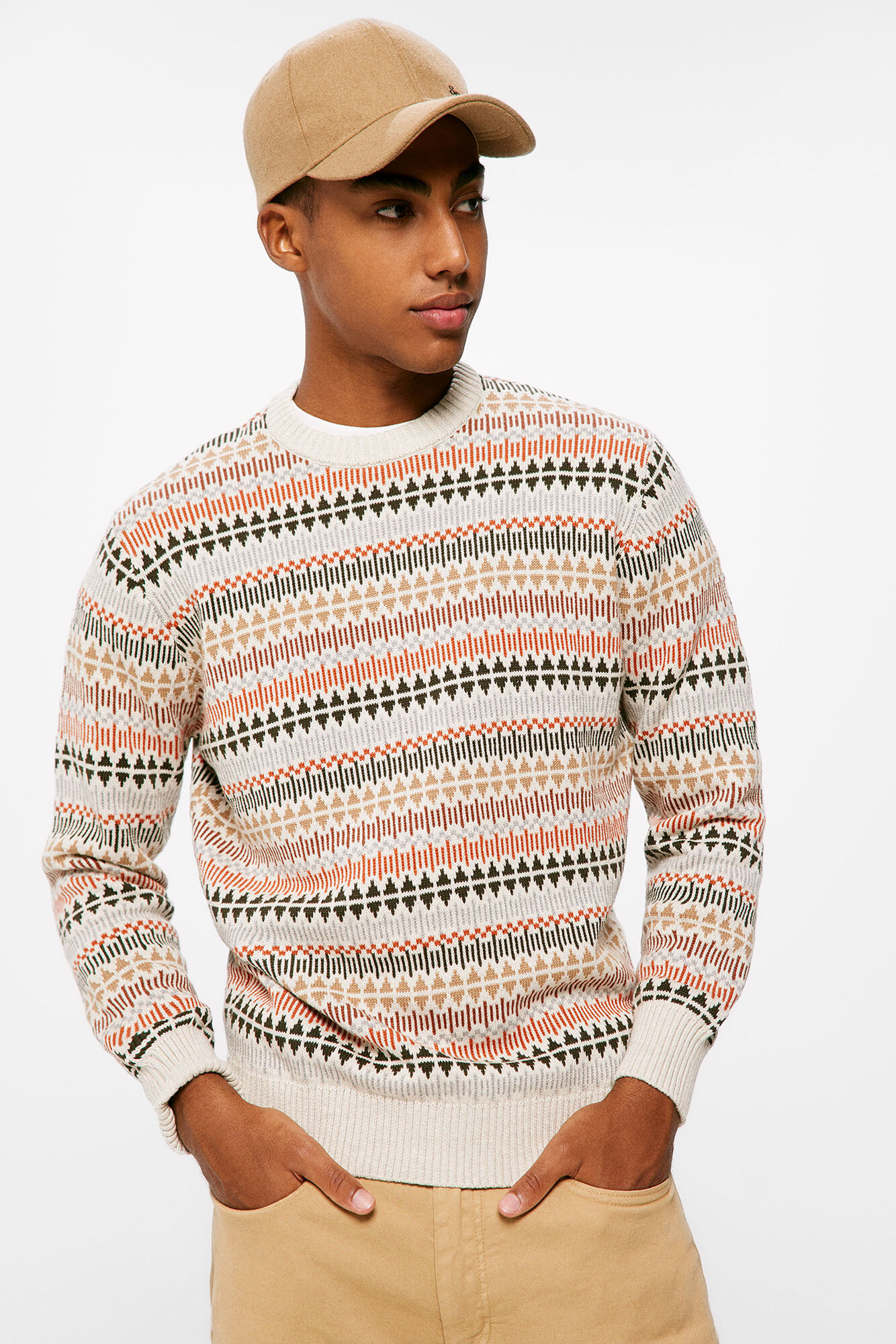 malha com padrão jacquard