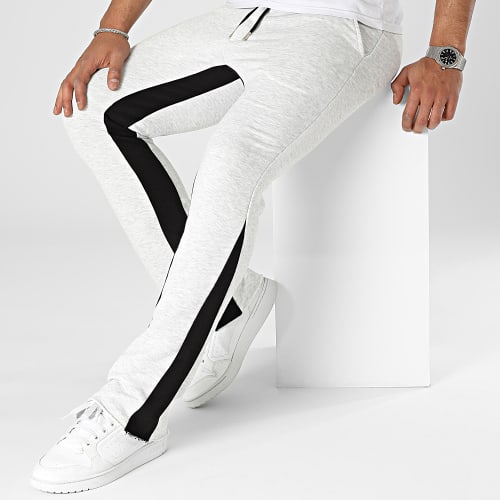 Pantalon Jogging Gris Chiné Noir