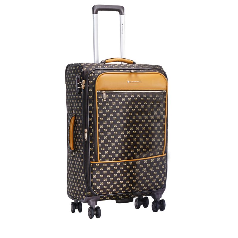 Lot de 3 valises + 1 vanity souples 39204 34, 55, 68 et 79 cm Marron