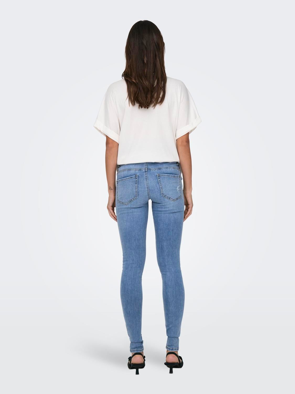 OLMROSE Hohe Taille Skinny Fit Jeans Light Blue Denim