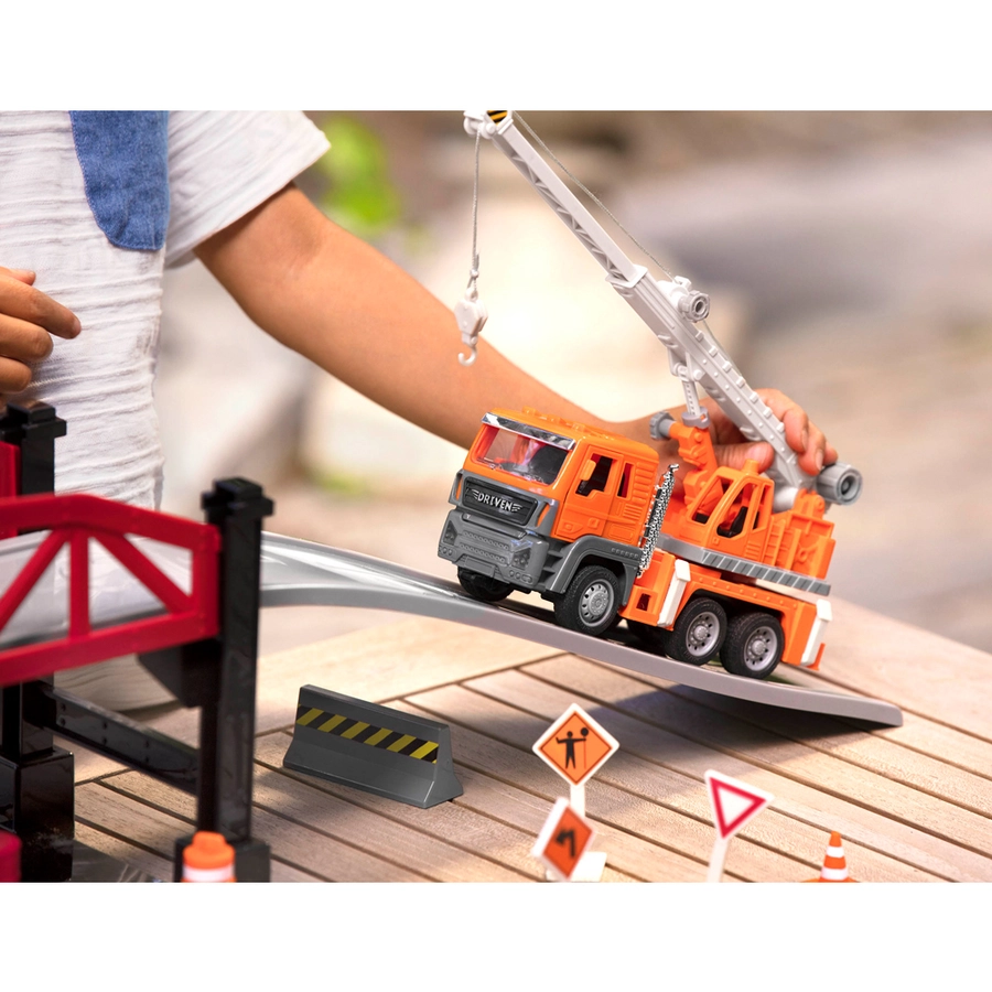 Driven Spielset Construction Baustelle Brücke Mehrfarbig