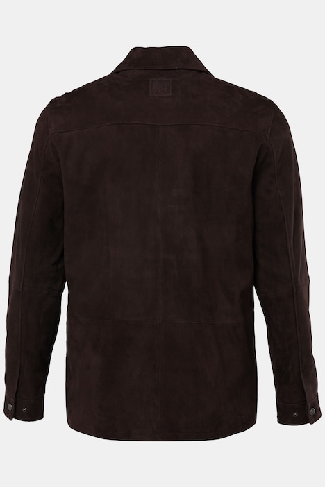 Leder-Fieldjacket, Leder, Ziegen-Veloursleder, viele Taschen
