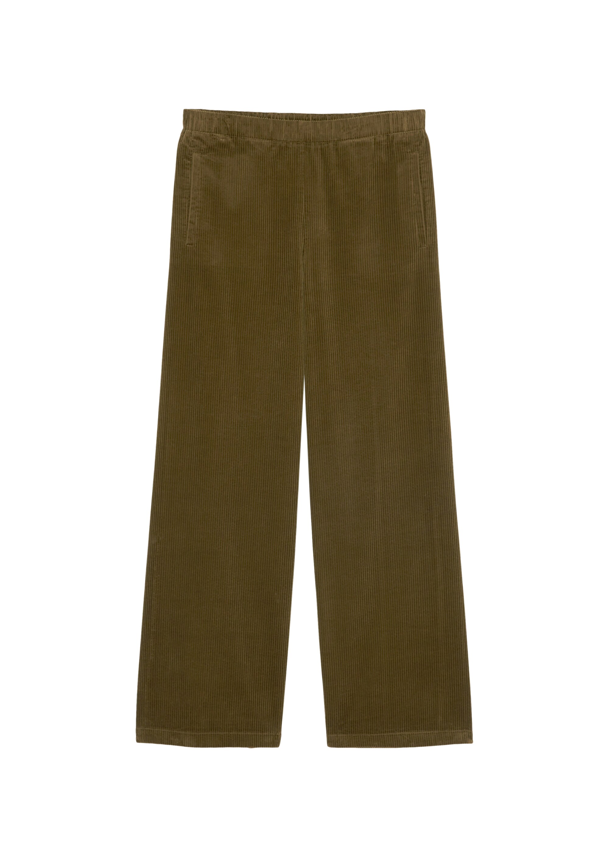 Cordhose straight mit teil-elastischem Bund