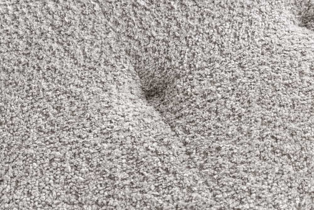 Design Sitzbank BOUTIQUE 100cm champagner greige Bouclé schwarze Metallbeine Polsterbank