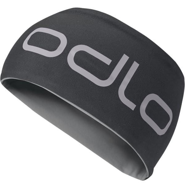 Bandeau ski de fond ODLO HEADBAND REVERSIBLE BLACK - ODLO STEEL GREY