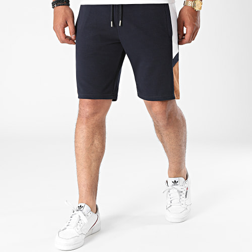 Short Jogging A Bandes Sport 1755 Bleu Marine