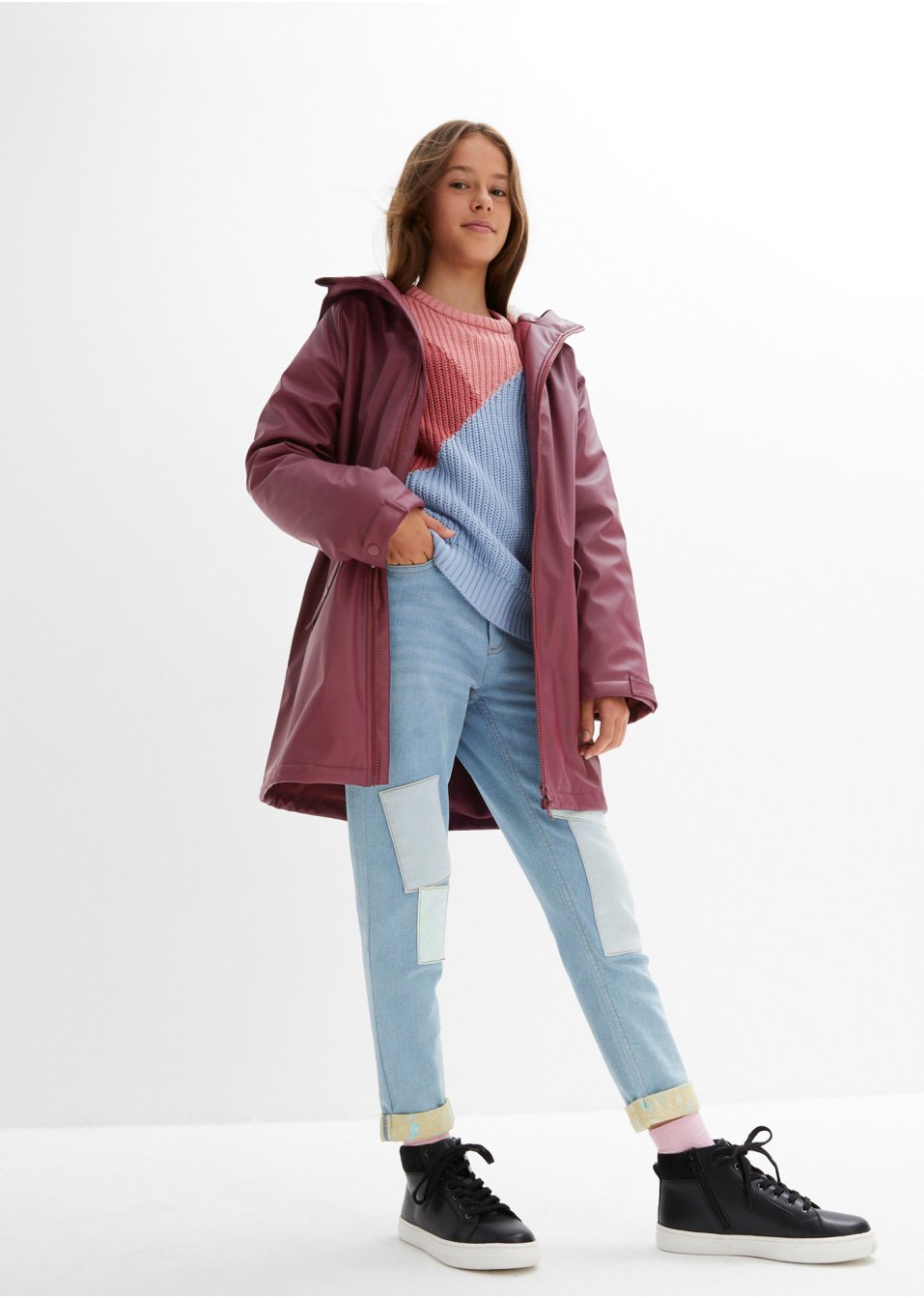 Veste imperméable thermo enfant avec maille peluche
