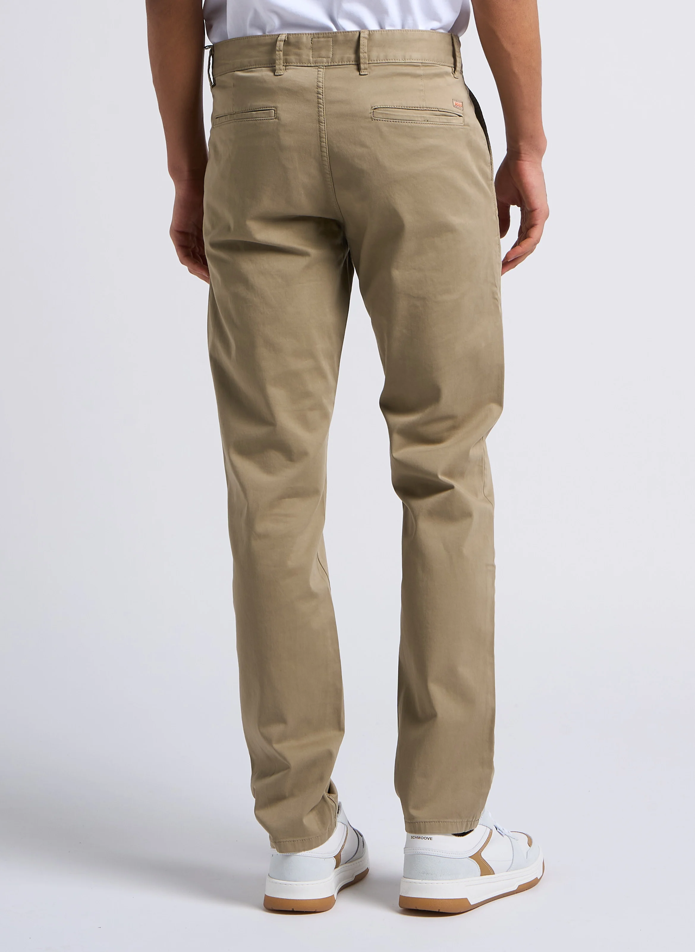 Pantalon chino en coton stretch | Marron
