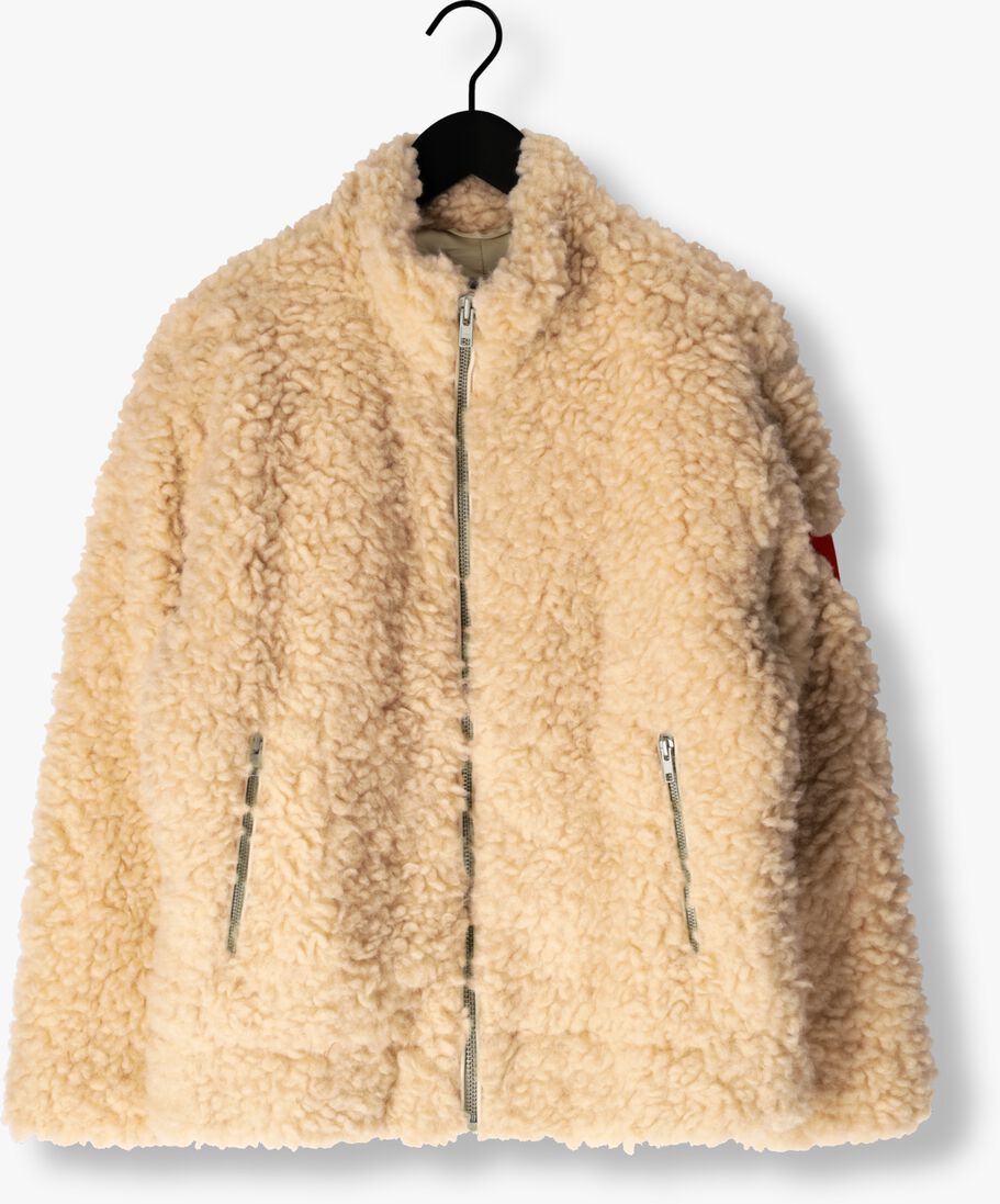 beige alix the label teddy jas ladies woven teddy coat