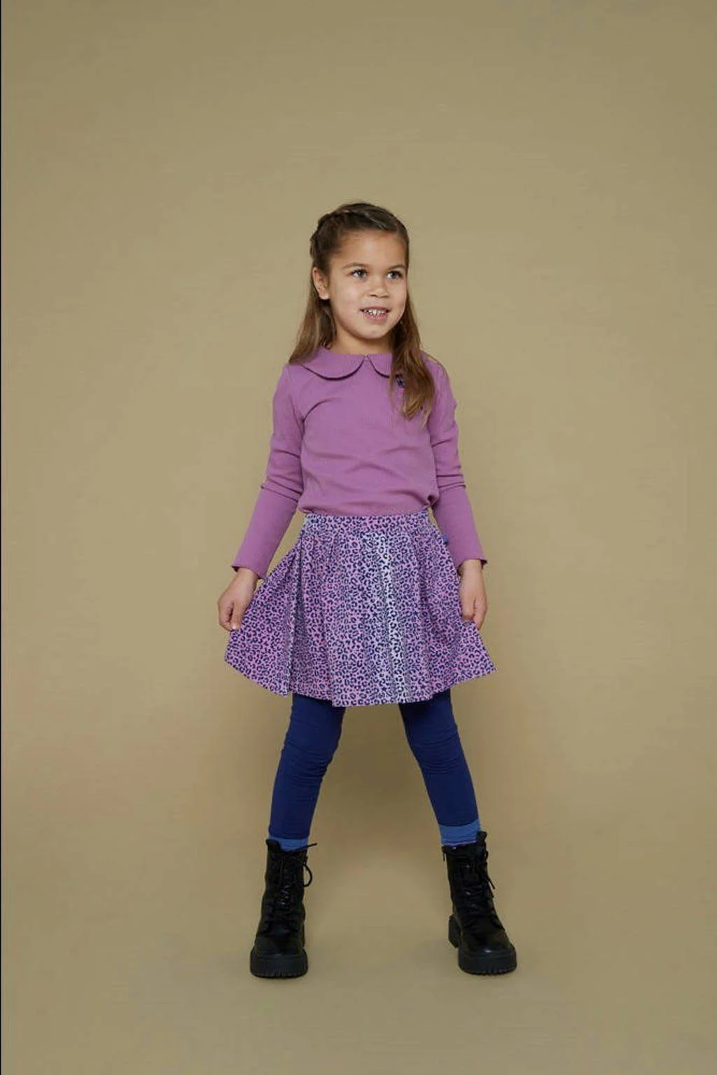 Jubel longsleeve violet rib gebreid