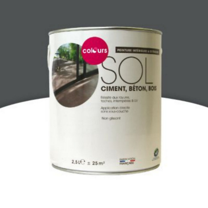 Peinture sol intérieur/extérieur Colours macadam satin 2,5L