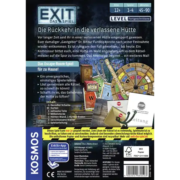 EXIT - Das Spiel Die Rückkehr in die verlassene Hütte