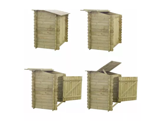 Piscine en bois 5,37x5,37 - H.1,31 m - avec filtration et coffre - BAS754OSP+SZA6 - ALTANKA