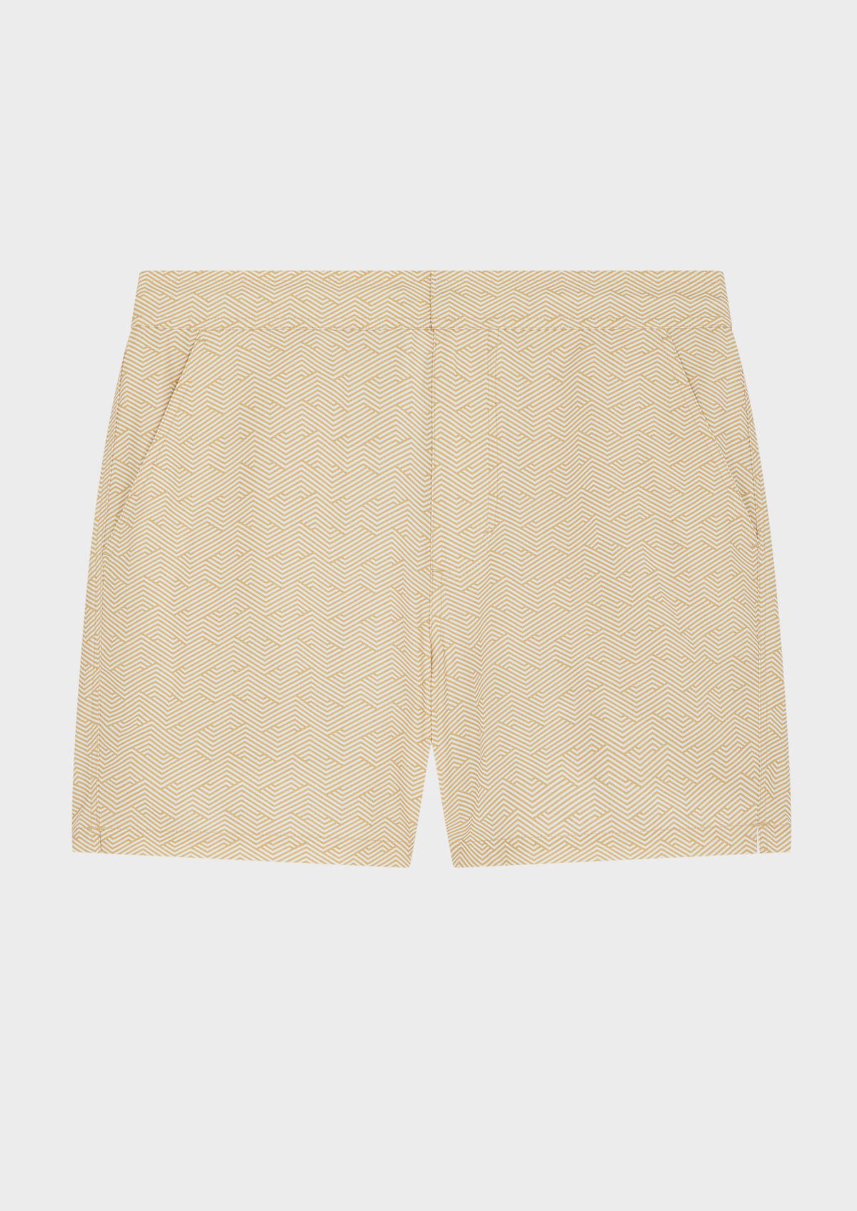 Maillot de bain blanc à motif fantaisie jaune curry
