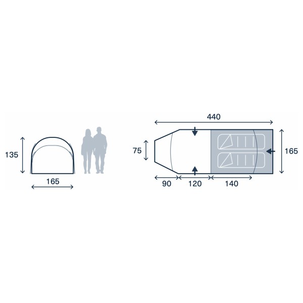 Kampa - Wanderlight-K 02 - Tente 2 places