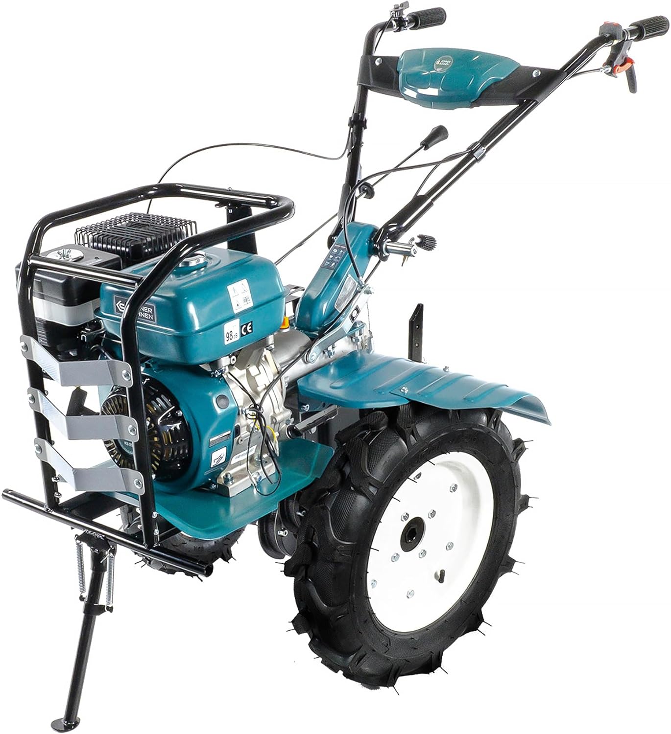 Könner & Söhnen KS 9HP-1350G-3 Benzin Bodenhacke mit Direktantrieb,gartenfräse, geschmiedete Säbelfräsen,3 Vorwärtsgänge, Rückwärtsgang, ≤134 cm Arbeitsbreite, ≤ 35 Arbeitstiefe,9.0 PS Kultivator