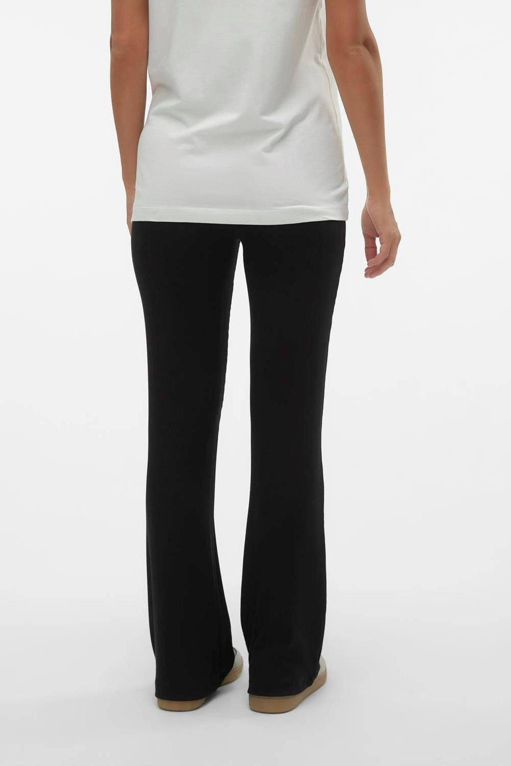 MAMALICIOUS high waist flared zwangerschapslegging MLBRYNJA zwart
