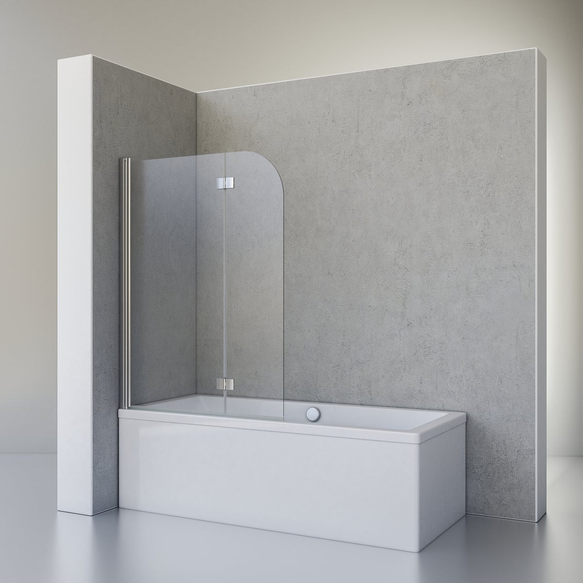 Badscherm, 2-delig, 106 x 142 cm