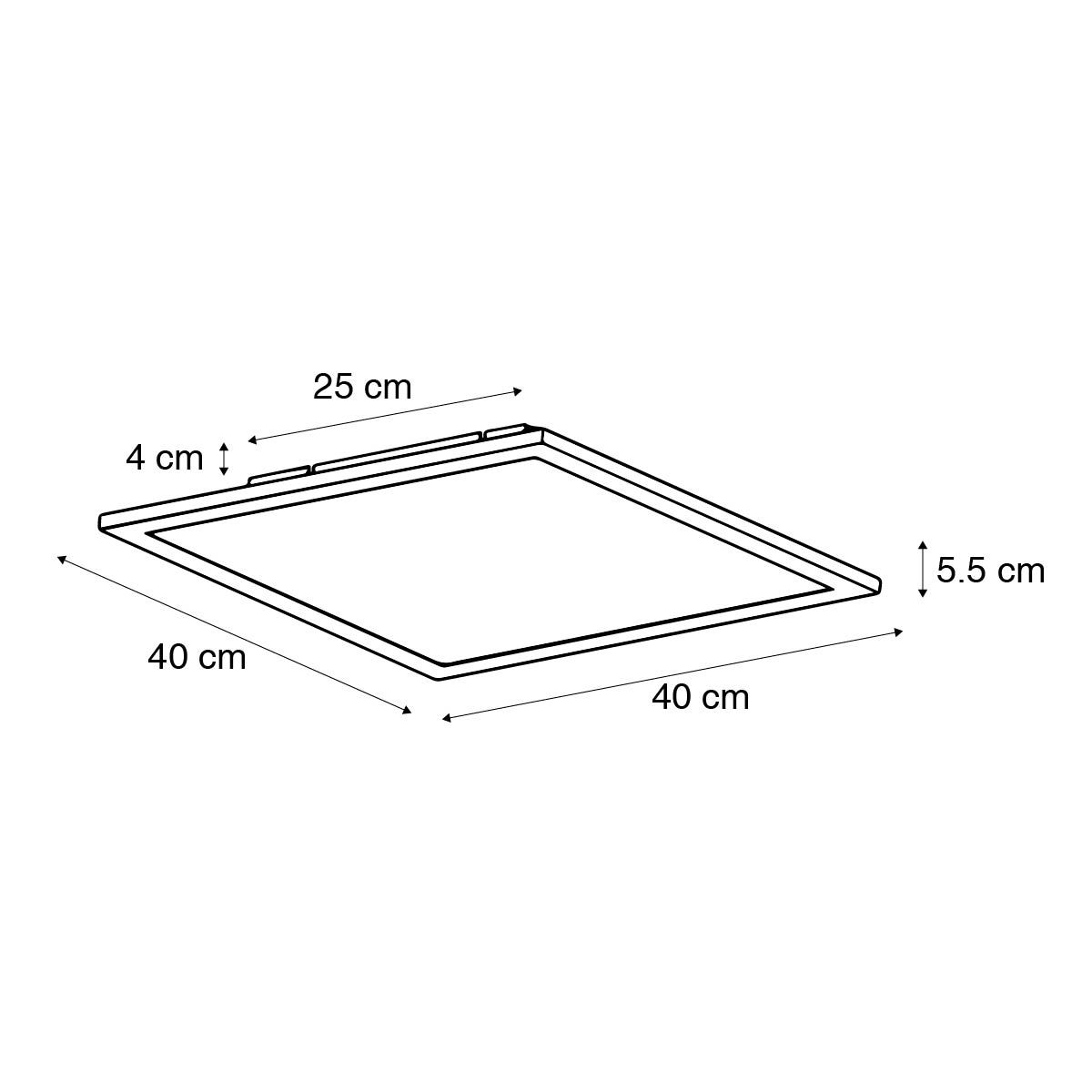 Modern LED-paneel staal 40 cm incl. LED - Liv