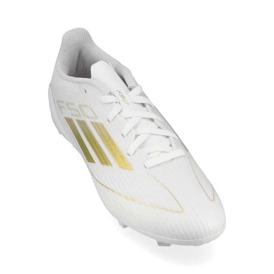 adidas F50 League FG/AG Day Spark - Blanc/Doré/Blanc Enfant