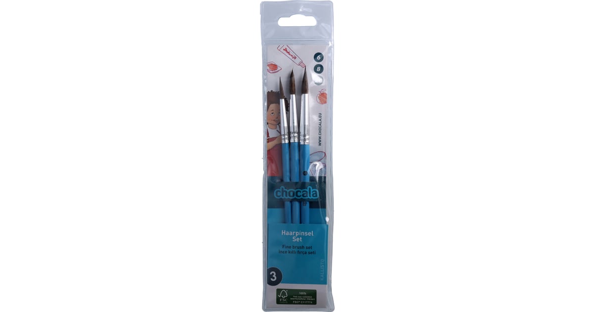 Haarpinsel Set 3er