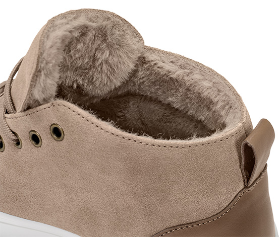 Gefütterter Veloursleder-Sneaker