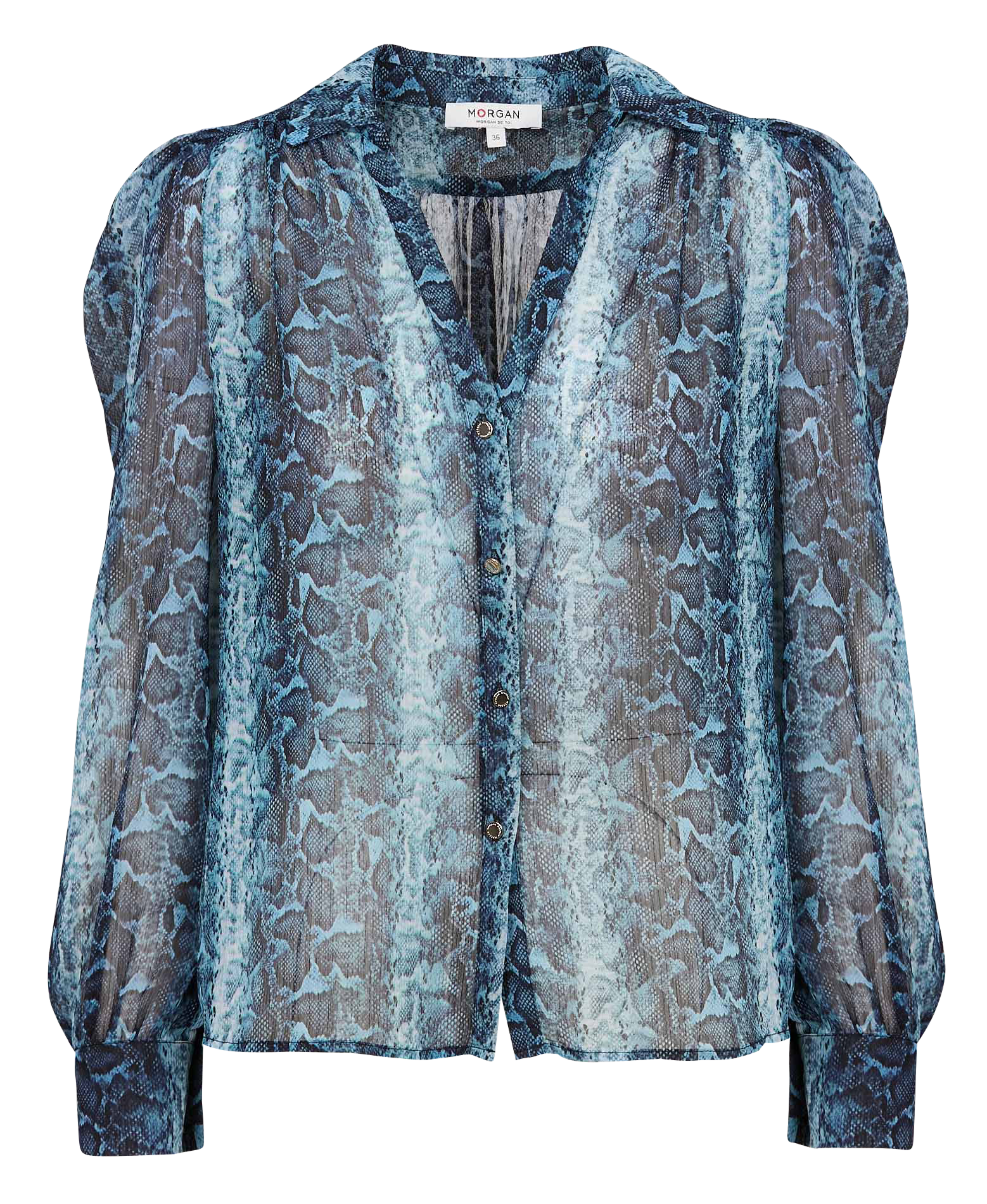 CPITO.F - Blouse serpent à manches ballon | Multicolore