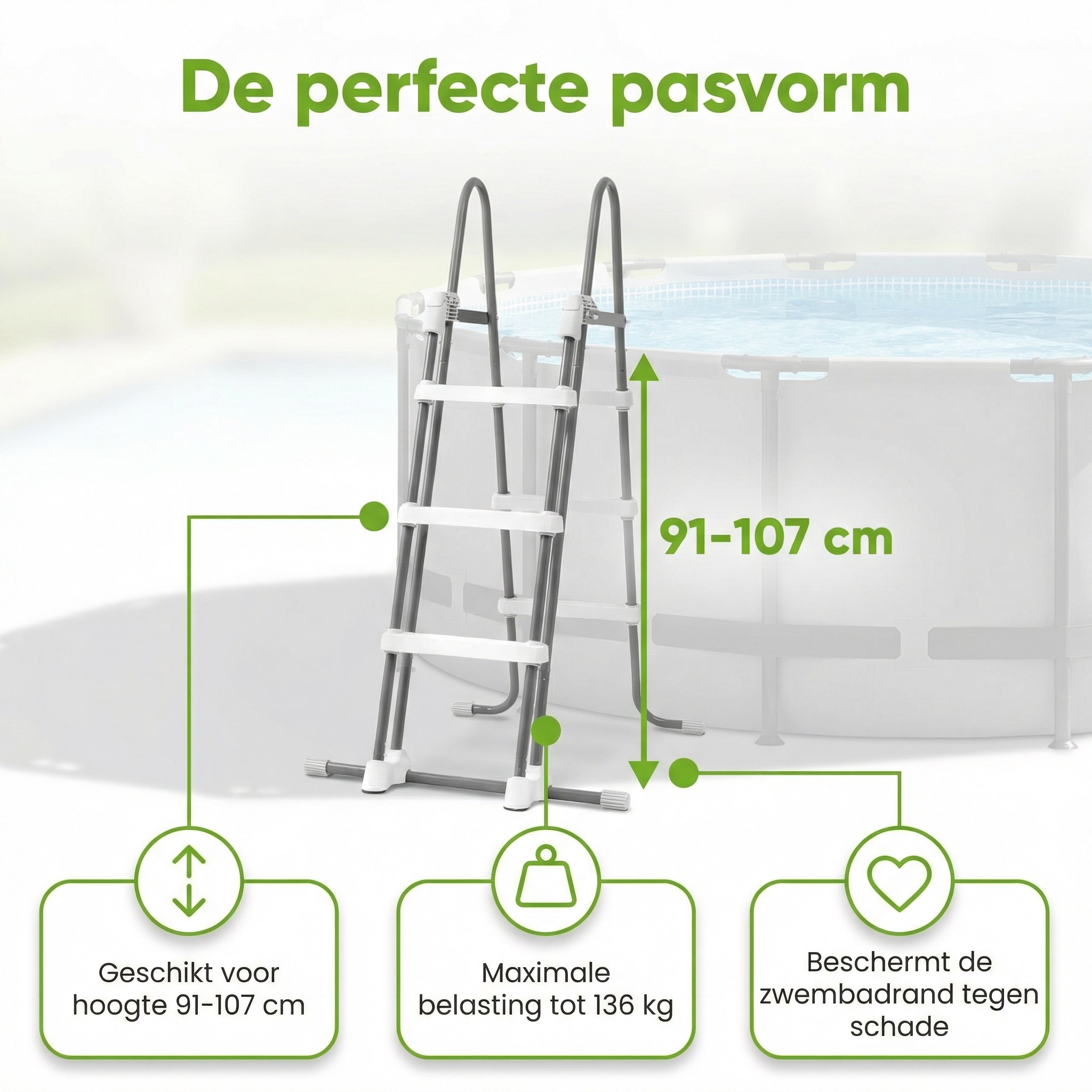Intex zwembadtrap met extra veiligheid - 107 cm