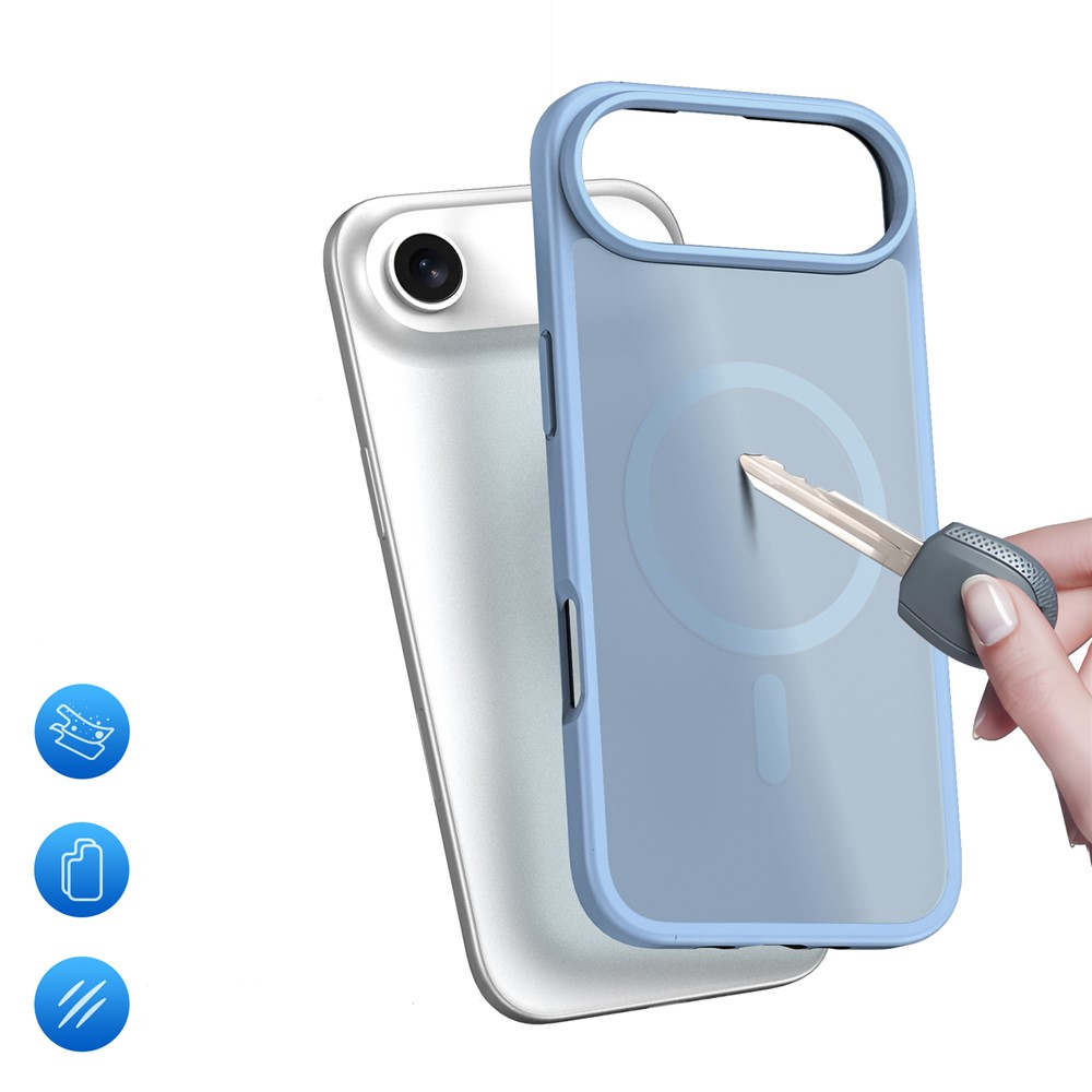 iPhone Air MagSafe Hybrid Hardcase Hülle mit TPU Bumper - Blau