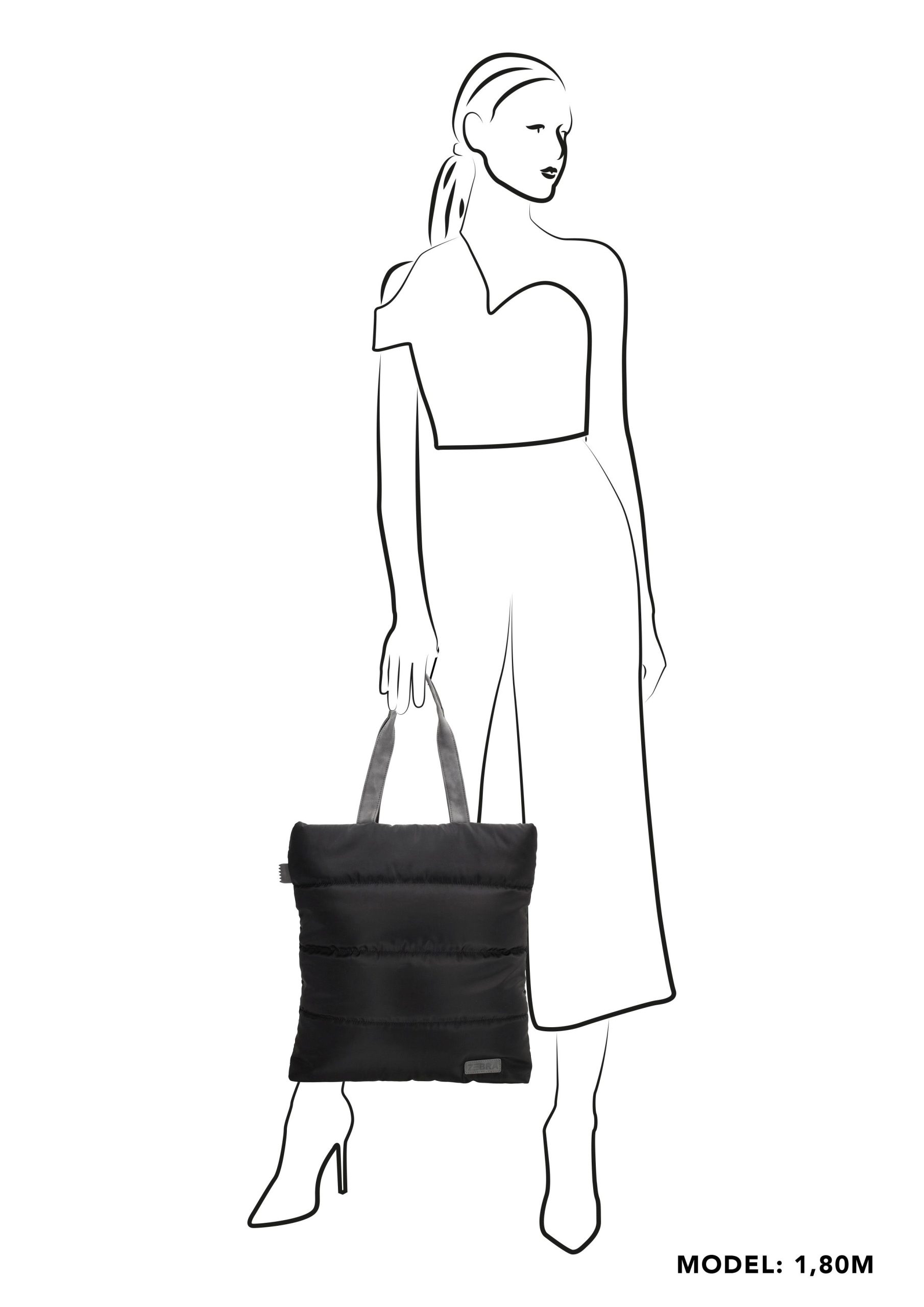 Zebra Trends Elske Shopper M Zwart