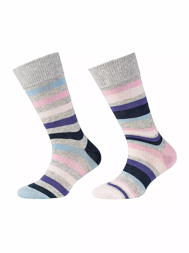 CAMANO Mädchen Socken 2er Pkg. Lilac Chiffon  hellgrau