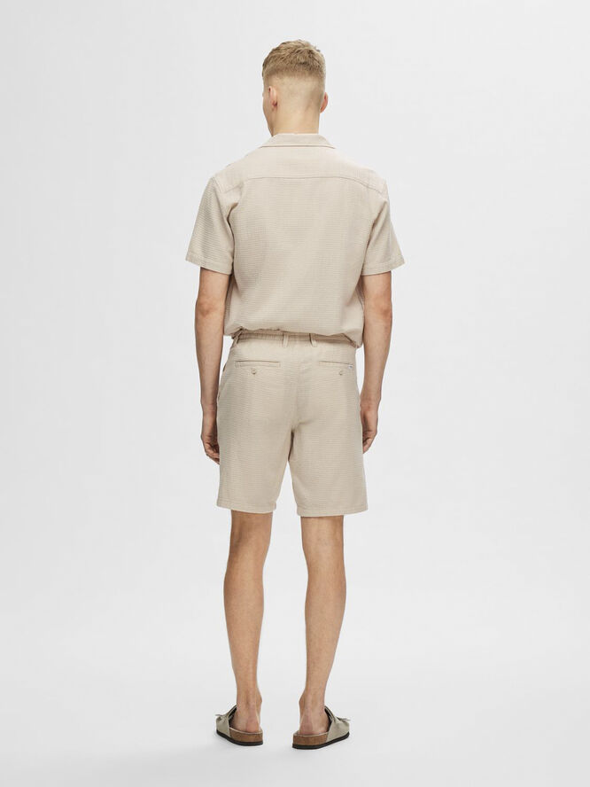 Selected Homme SLHREGULAR-WEST SHORTS CAMP Oatmeal/waffel