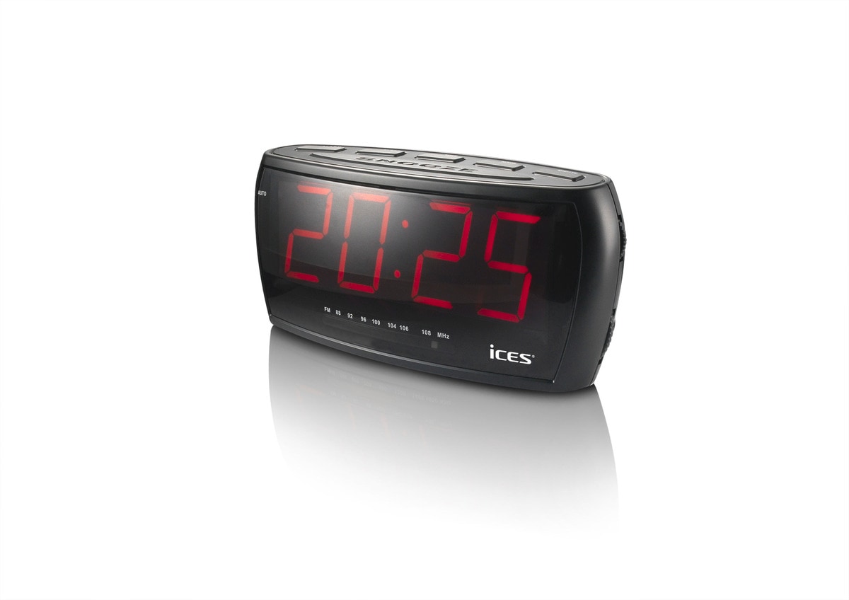 LENCO ICR-230-1 FM-Uhrenradio und Radiowecker, schwarz