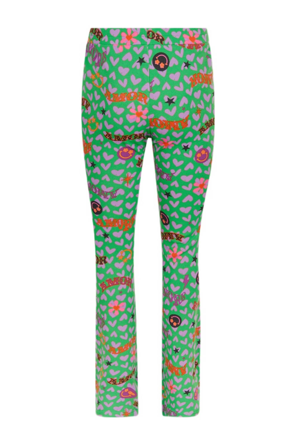 Shoeby broek met all over print groen