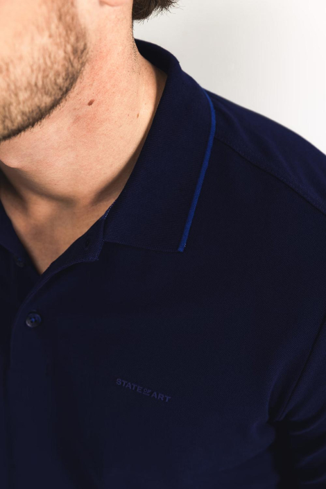 State of Art blauwe heren polo
