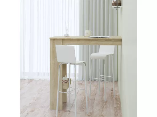 Table bar murale Chêne Sonoma 102x45x103,5 cm Bois d'ingénierie