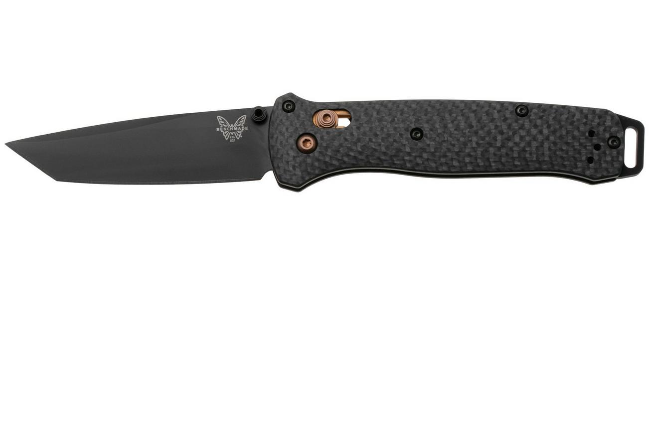Benchmade Bailout 537BK-10 Black CPM S90V, Carbon Fiber, Dark Copper, zakmes