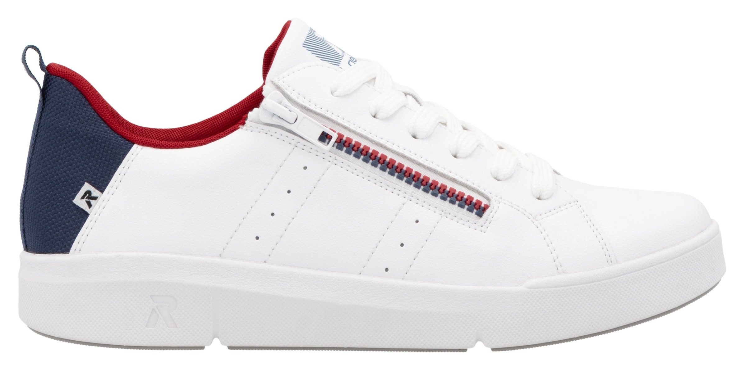 RIEKER Sport Sneaker  Schnürung und Reissverschluss, Freizeitschuh, Halbschuh, Schnürschuh