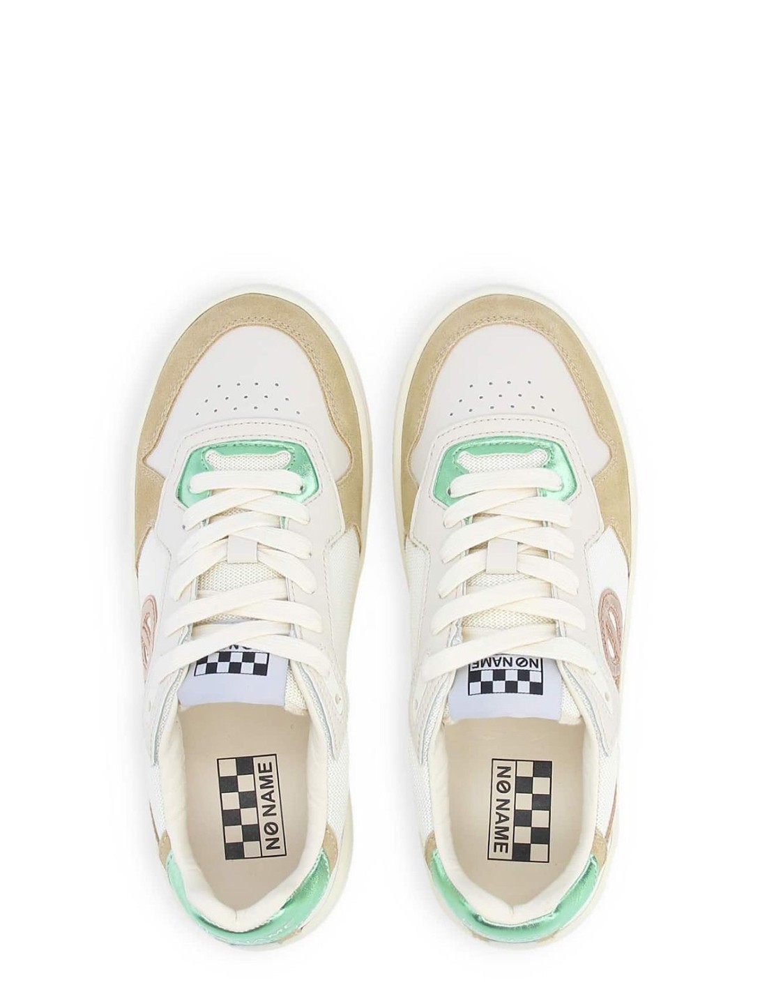 no name Baskets de ville Femme Kelly Sneaker W Beige/Vert