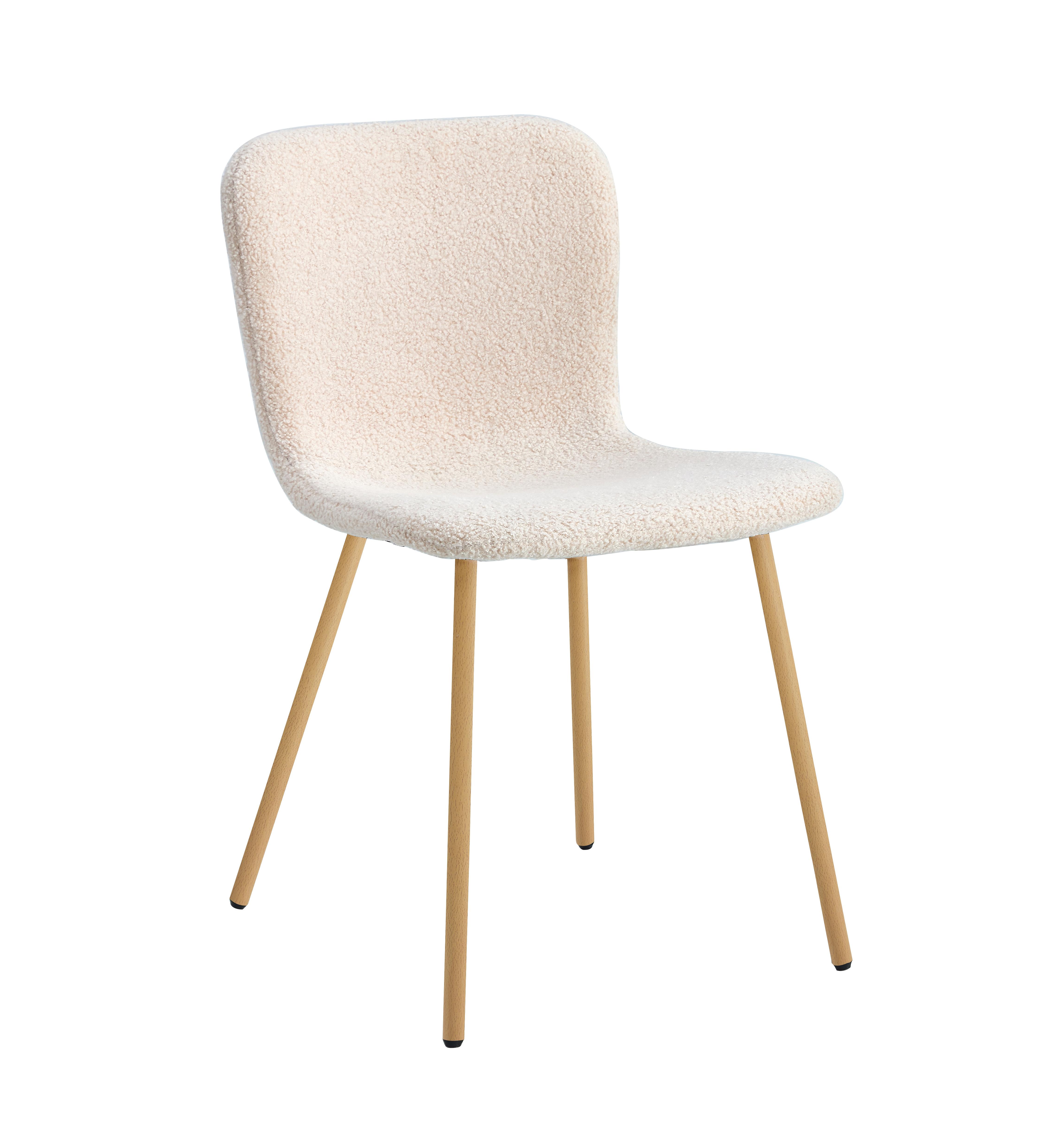 CHAISE RIYA BOUCLETTE BLANC CASSE