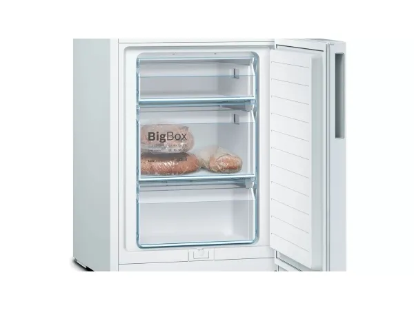 Bosch Serie | 4 KGV362WEAS - Køleskab/fryser - bund-fryser - bredde: 60 cm - dybde: 65 cm - højde: 186 cm - 308 liter - Klasse E - hvid