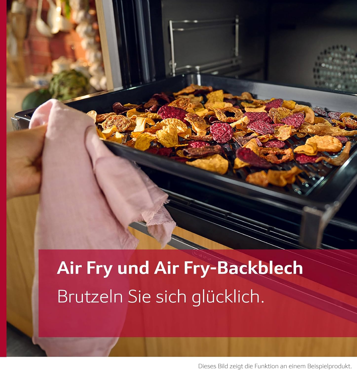 NEFF B6ACJ7AG3, N 50, Einbau-Backofen, 60 x 60 cm, Made in Germany, Versenkbare Tür, Pyrolyse & Easy Clean Hydrolyse Selbstreinigung, Air Fry samt Air Fry Blech, Backautomatik, Graphite-Grey