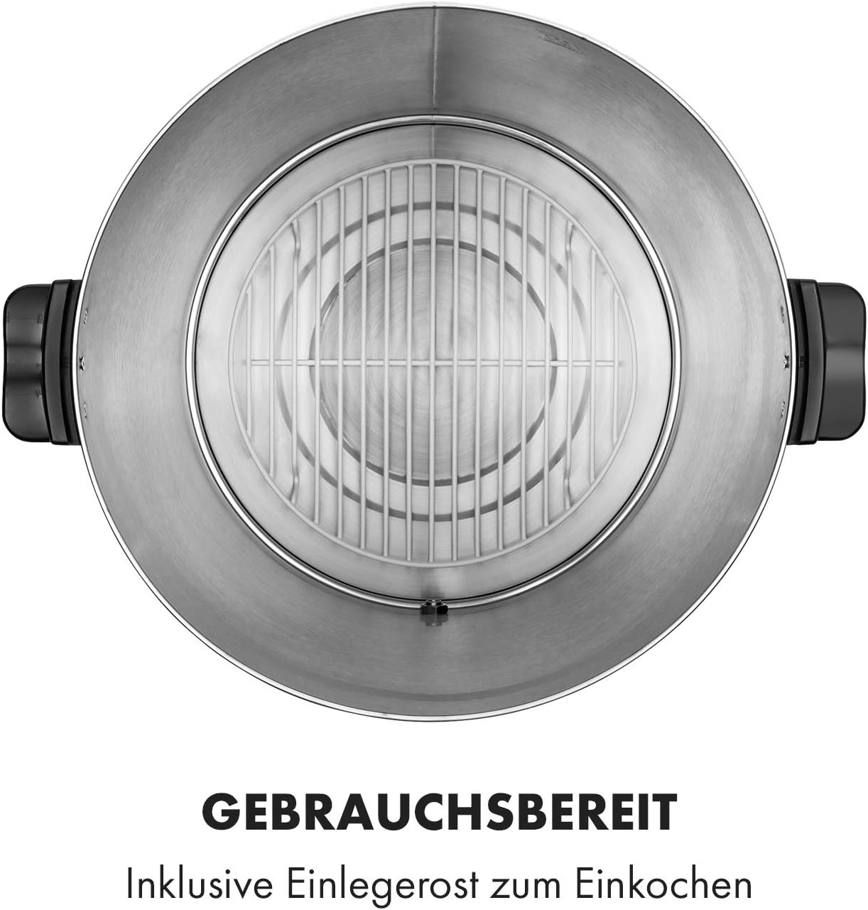 Klarstein KonfiStar 40 Digital Einkochautomat Einkochtopf Einkocher Heißgetränkespender, 40 Liter, 2500 Watt, 30-100 °C, Timer, Warmhalte-Funktion, Deckel mit Verschluss, Edelstahl poliert