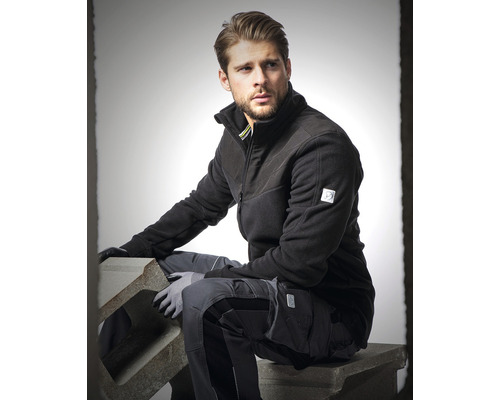 H6463 Fleecejack Combo Ardon zwart maat XXL