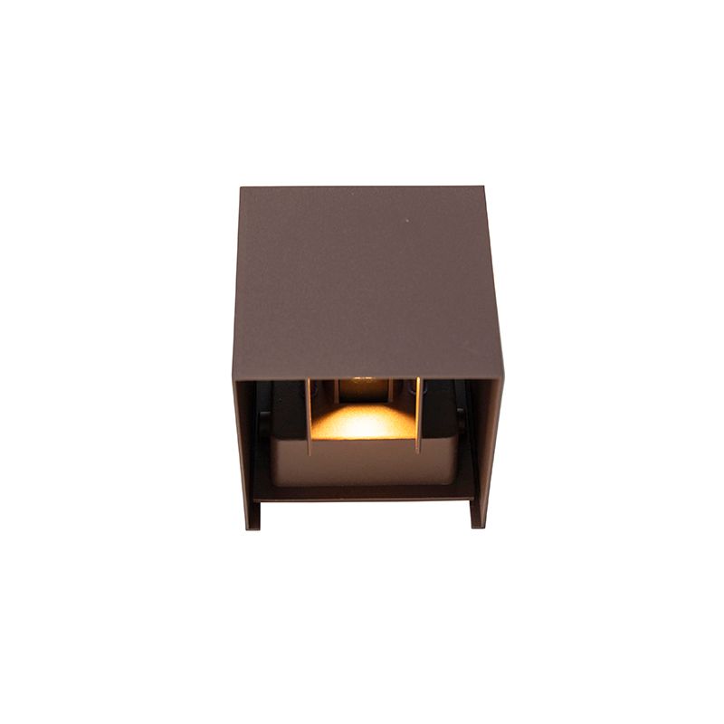 Buiten wandlamp roestbruin incl. LED 2-lichts IP54 - Edwin