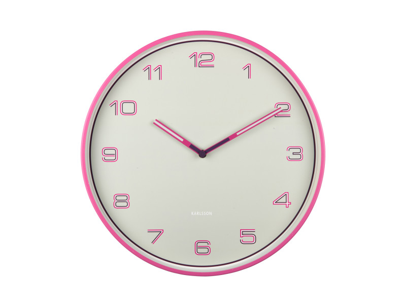 Wall Clock Lined Numbers KA6013BB Bright blue