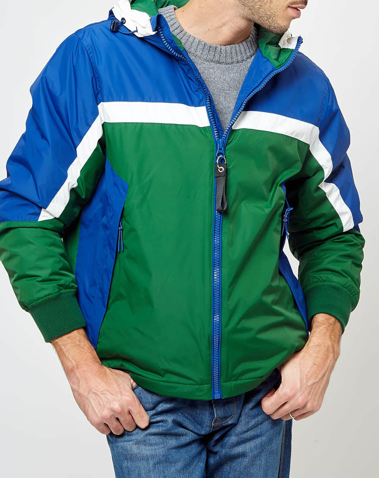 Pepe Jeans Veste coupe-vent Leonardo vert/bleu