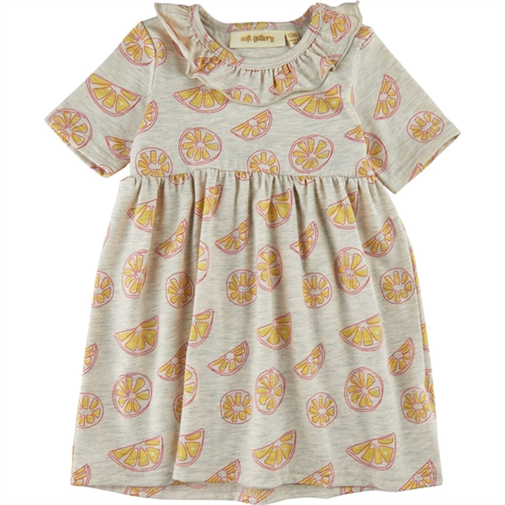 Light Grey Melange Oranges Jenni Kjole